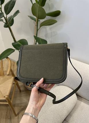 Сумка solferino large green/gold suede 8