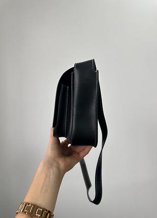 Сумка niki besace in leather black/gold 6
