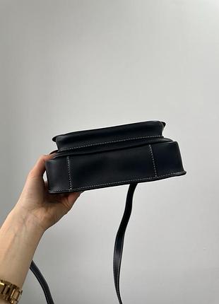 Сумка niki besace in leather black/gold 7