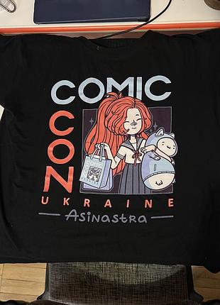 Футболка чоловіча asinastra comic con ukraine 2019 чорна