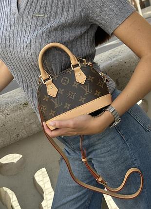 Сумка louis nano alma bag vuitton monogram canvas