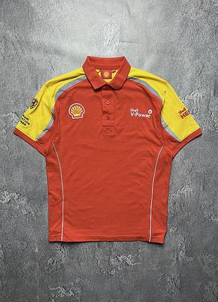 Vintage винтажная футболка поло ferrari f1 феррари big logo size s размер с