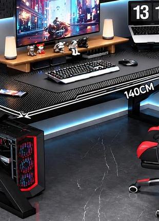 Стол компьютерный (dash s12) (black) (140*60*72.5 см)