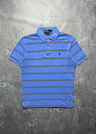 Vintage винтажная футболка поло polo ralph lauren  поло ральф лаурен big logo size s размер с
