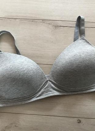 Бюстгальтер жіночий matalan сірий меланж, розмір 80c (36c) бюстгалтер без кісточок