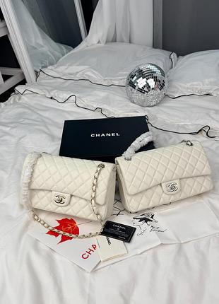Сумка classic flap 25 light cream