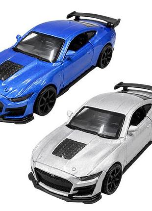 Машина 260091u "ford mustang shelby gt500 2024" серая, синяя technodrive