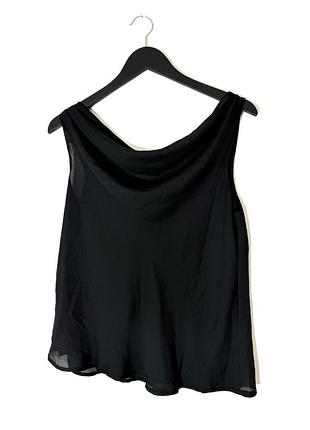 Чорна блуза топ з відкритими плечима asos 3