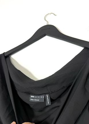 Чорна блуза топ з відкритими плечима asos 2