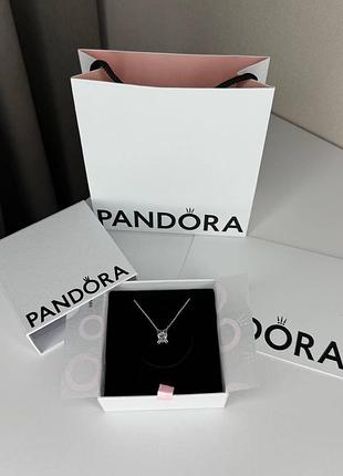 Кольє жіноче pandora стіч срібне 45 см