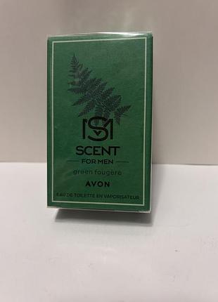 Туалетна вода avon scent for men green fougere, 30мл, для чоловіків