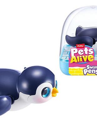 Интерактивная игрушка 9573a pets alive s1, пингвинчик, черный pets & robo alive