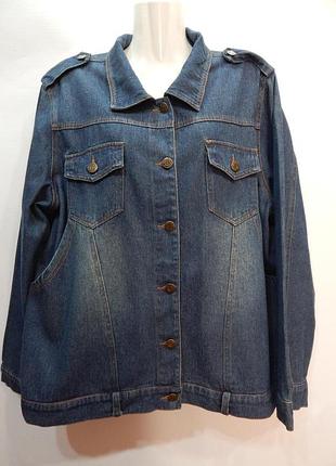 Куртка джинсова жіноча батал vintage imoda, ukr 54-56, eur 46 002dd (в зазначеному розмірі, тільки 1 шт.)