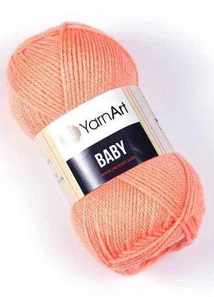 Пряжа baby персиковый 100% акрил 150м 50г 5шт/уп 622 тм yarnart