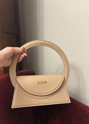Сумка жіноча jacquemus le sac rond бежева