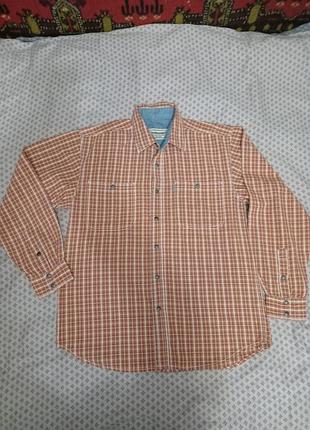 Мужская плотная хлопковая рубашка в клетку, на кнопках, westernger jeans, оригинал, р. s-m