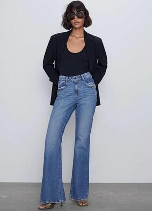 Джинси стрейч кльош zara 4