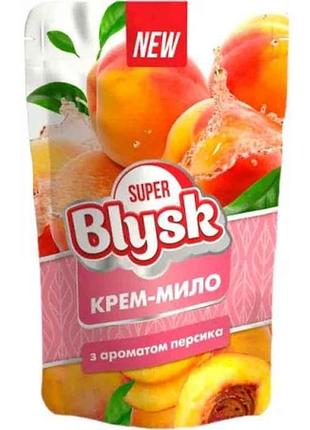 Крем-мило 460мл з ароматом персика (дой-пак) тм blysk