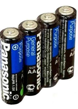 Батарейка солевая r6/aa 4шт (пленка) тм panasonic