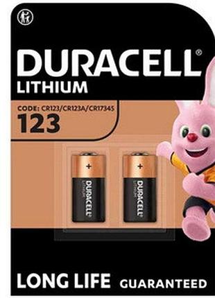 Батарейка duracell cr123 3v блістер 2 шт.