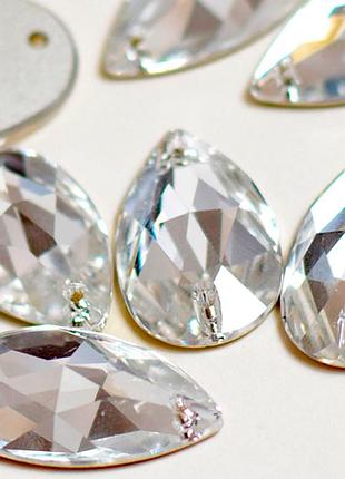 Пришивні краплі swarovski 17x28 мм сrystal, 1 шт.