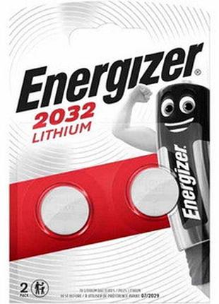 Батарейка energizer 2032 (cr2032) lithium 3v блістер 2 шт.