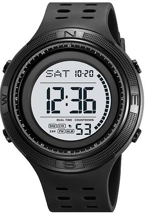 Наручные часы skmei 2708bkwt black-white с цифровым дисплеем и подсветкой