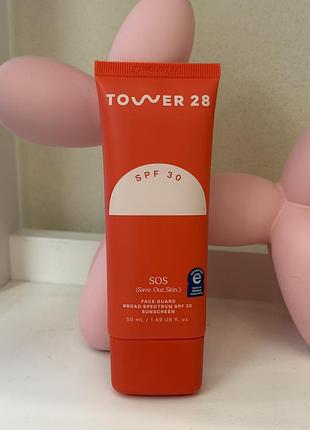 Tower 28 sos faceguard spf 30 pa+++ - мінеральний сонцезахисний крем для обличчя