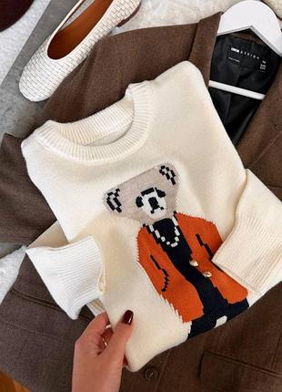 Щільний светрик з вишитим 🐻