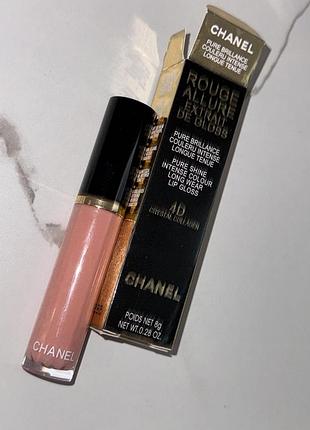 Блиск для губ chanel rouge allure extrait de gloss 4d crystal  4d обʼєм 4д і сяйво рідка помада шанель