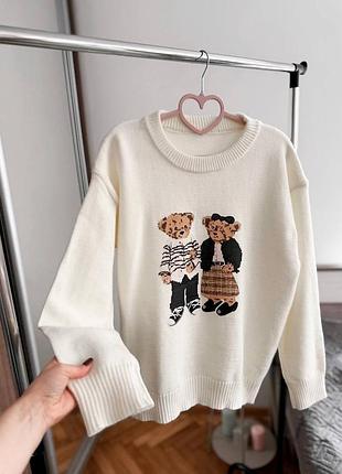 Щільний светрик з принтом 🐻