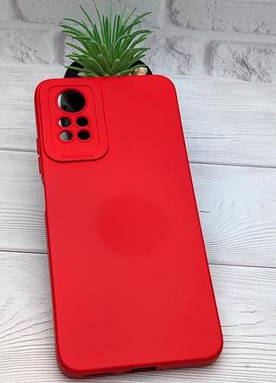 Уцінка !!! чохол pro camera для xiaomi redmi note 11 pro/ note 11 pro 5g бампер із мікрофіброю червоний уцінка !!!