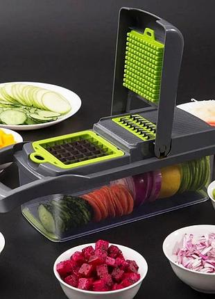Ручний мультіслайсер kitchen ideas veggie slicer 14в1  багатофункціональна овочерізка 3