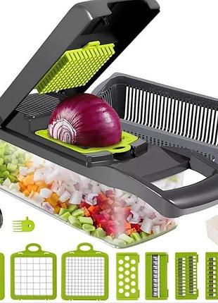 Ручний мультіслайсер kitchen ideas veggie slicer 14в1  багатофункціональна овочерізка