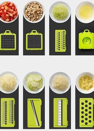 Ручний мультіслайсер kitchen ideas veggie slicer 14в1  багатофункціональна овочерізка 6