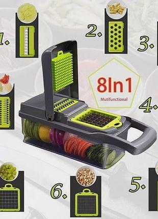 Ручний мультіслайсер kitchen ideas veggie slicer 14в1  багатофункціональна овочерізка 7