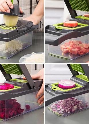 Ручний мультіслайсер kitchen ideas veggie slicer 14в1  багатофункціональна овочерізка 5