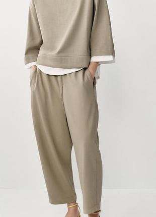 Жіночі брюки zara balloon mid-camel