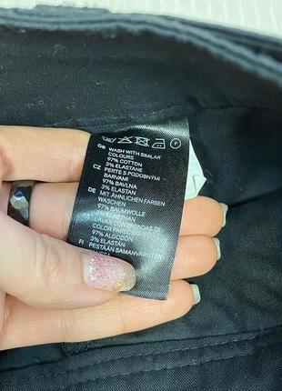 Чёрная котоновая юбка с поясом h&m5 фото