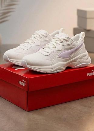 Женские кроссовки puma cilia whisper white-lavander размер 38,5-стелька 24,5