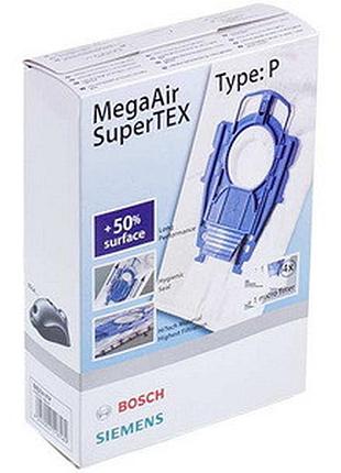 Набір мішків мікроволокно type p + фільтр для пилососа bosch, siemens 00468264