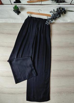 Широкие сатиновые брюки zara p s