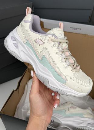 Кроссовки на массивной подошве платформе skechers d'lites 4.0
