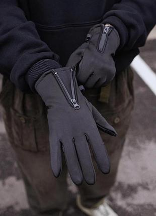 Сенсорные перчатки without gloves softshell 16-12 black man 4