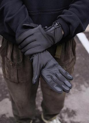 Сенсорные перчатки without gloves softshell 16-12 black man 6