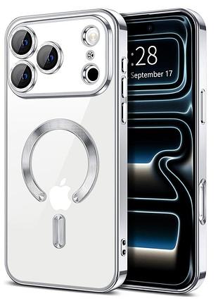 Чехол fiji chrome для apple iphone 18 pro max с magsafe и защитой камер silver