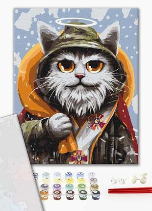 Картина за номерами "котик святий миколай ©маріанна пащук" pbs53442 40×50 см