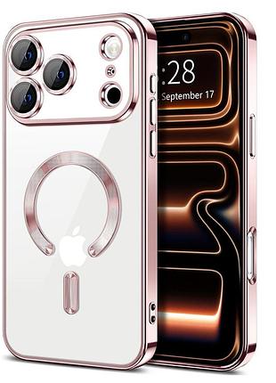 Чехол fiji chrome для apple iphone 18 pro max с magsafe и защитой камер rose gold