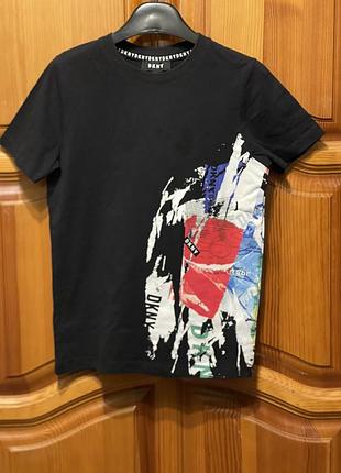 Футболка детская с принтом dkny p. 5-7 лет