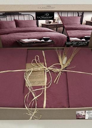 Постельное бельё варёный хлопок la maison 200 на 220 см евро размер mariella cherry